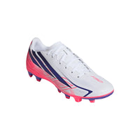 Adidas Adult Football Boot F50 Hyperfast Club FG/MG Cloud White/Solar Purple/Solar Turbo