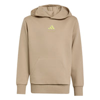 Adidas Boys Hoodie Slogan Fleece Khaki Thread