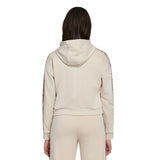 Adidas Girls Hoodie Animal 3 Stripes Full Zip Crystal Linen/Multicolour/Dark Brown