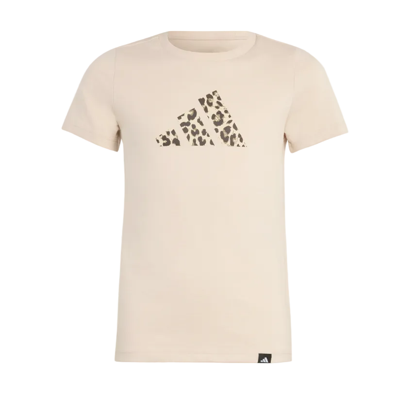 Adidas girls' Animal t-shirt in Crystal Linen