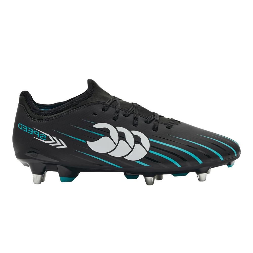 Canterbury men's black soft-ground rugby boot