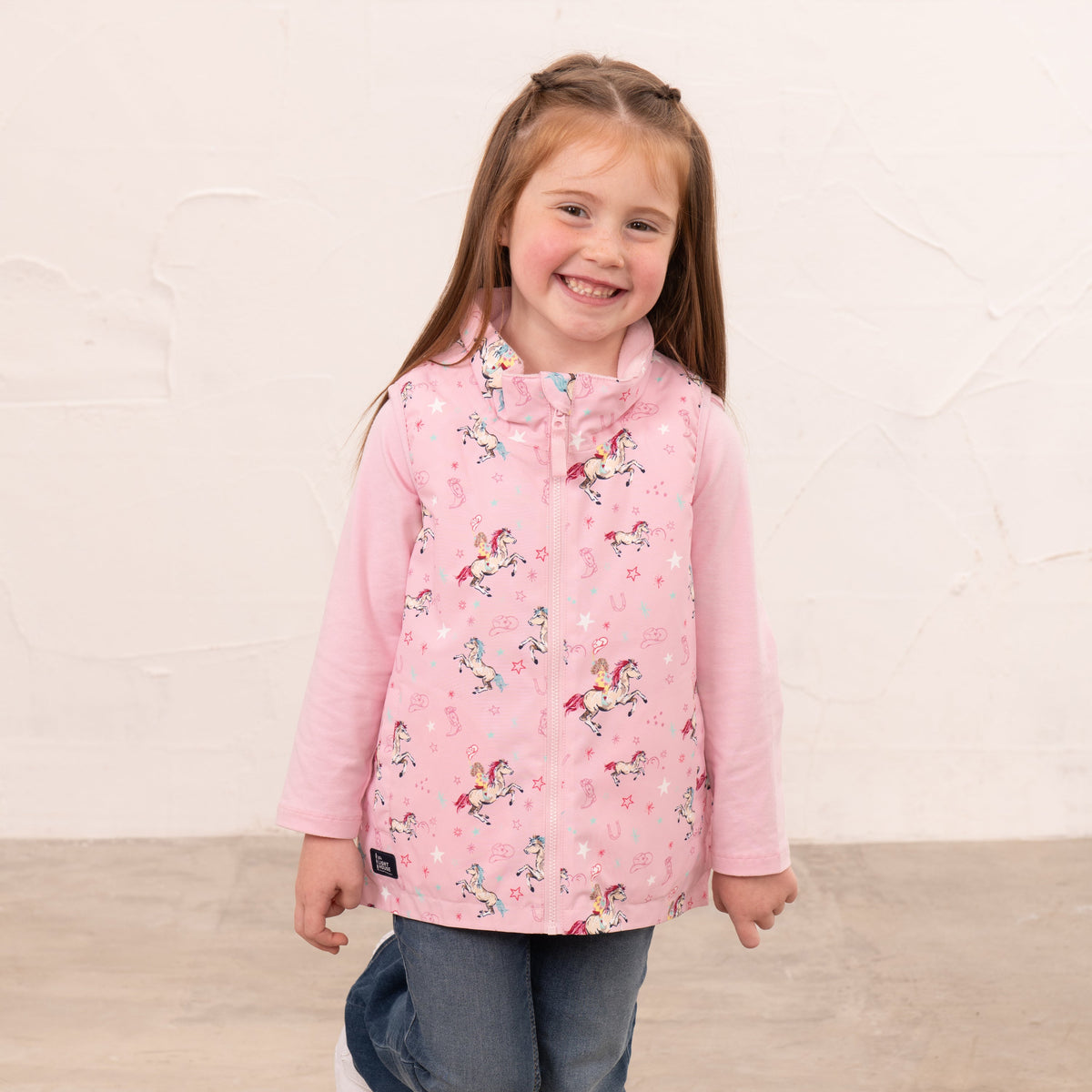 Lighthouse Alex girls' cowgirl print gilet