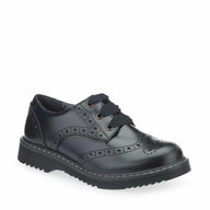 Angry Angels Impulsive girls' black leather school shoe
