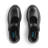Angry Angels Embrace girls' black school shoe