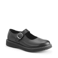 Angry Angels Embrace girls' black school shoe