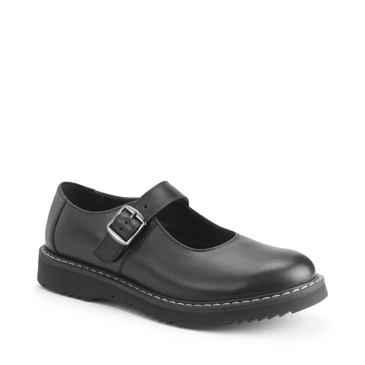 Angry Angels Embrace girls' black school shoe