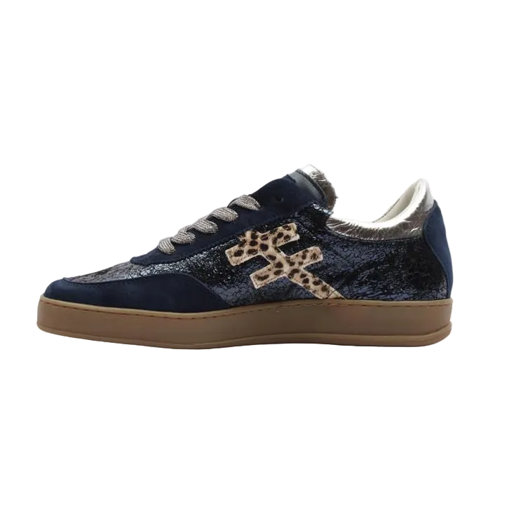 Another Trend women's blue leather trainer