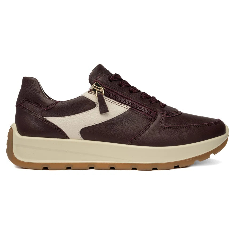 Ara Womens Trainer 12-25112 Merlot/Cream