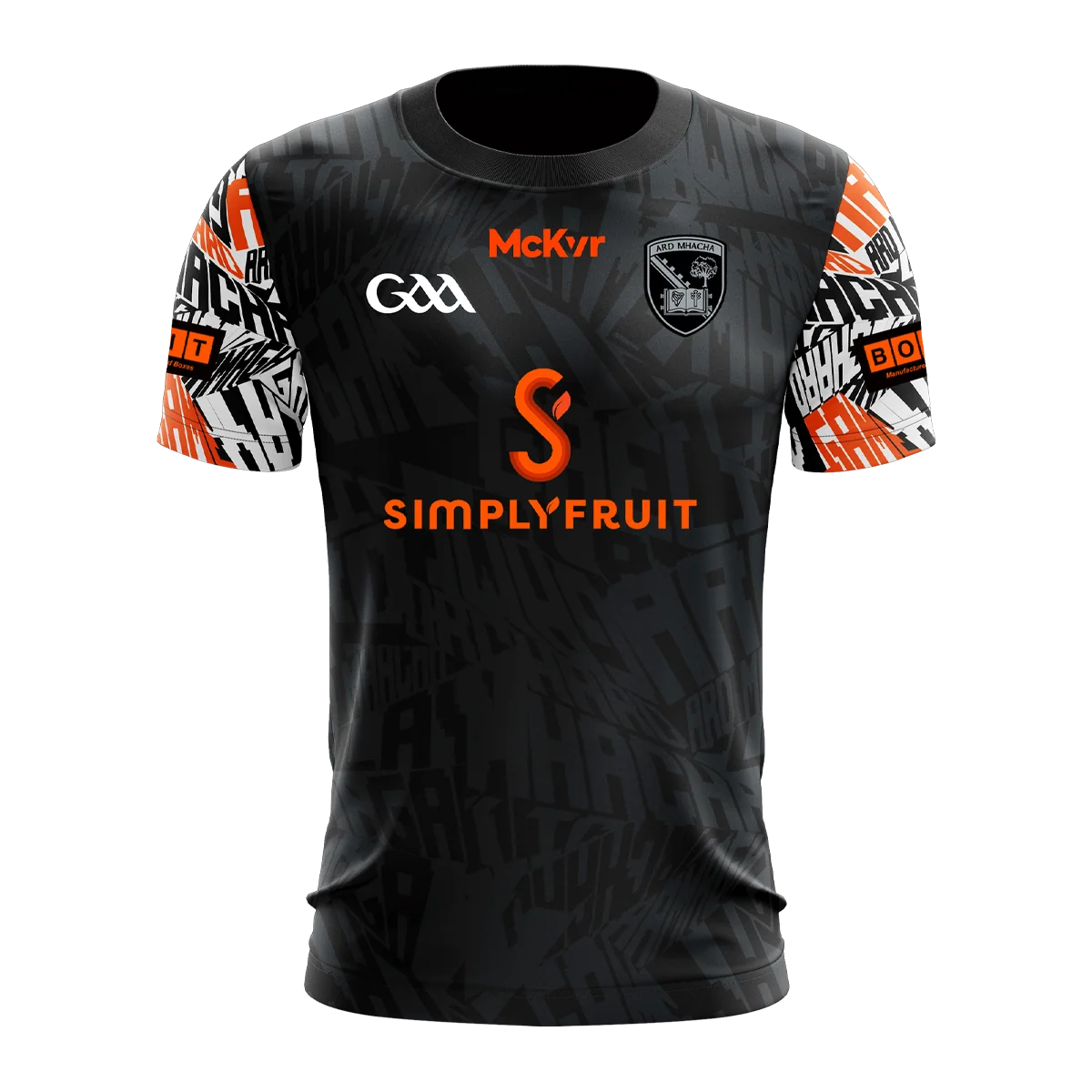 McKeever Youth Jersey Armagh Edge Training Black/Charcoal/Orange