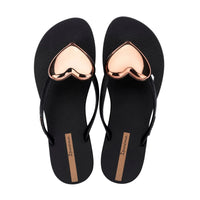 Ipanema women's black and bronze slip-on sandal