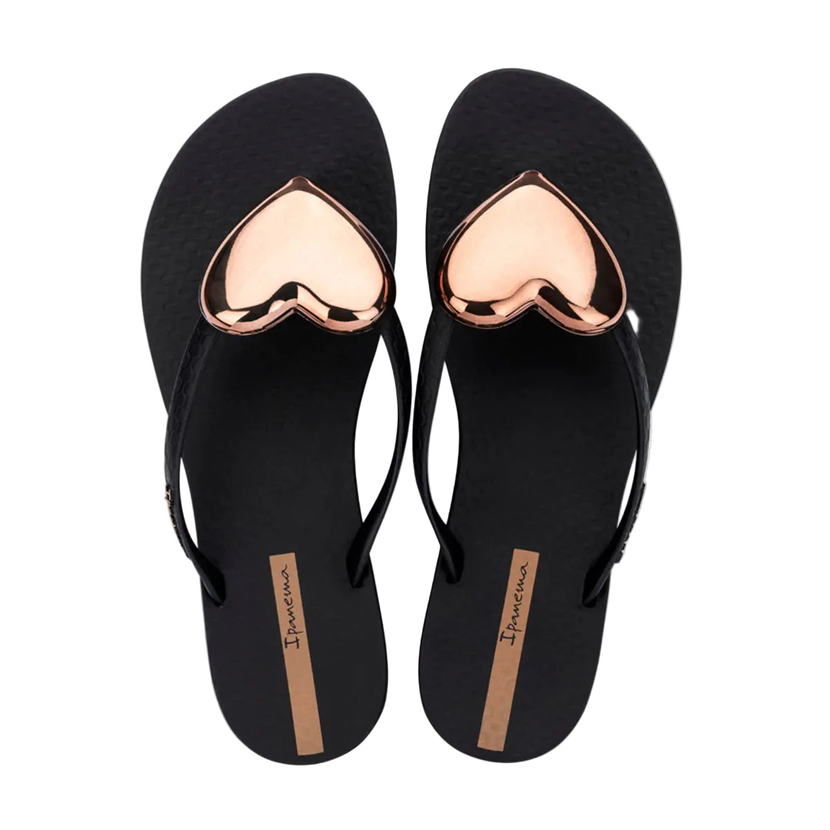 Ipanema women's black and bronze slip-on sandal