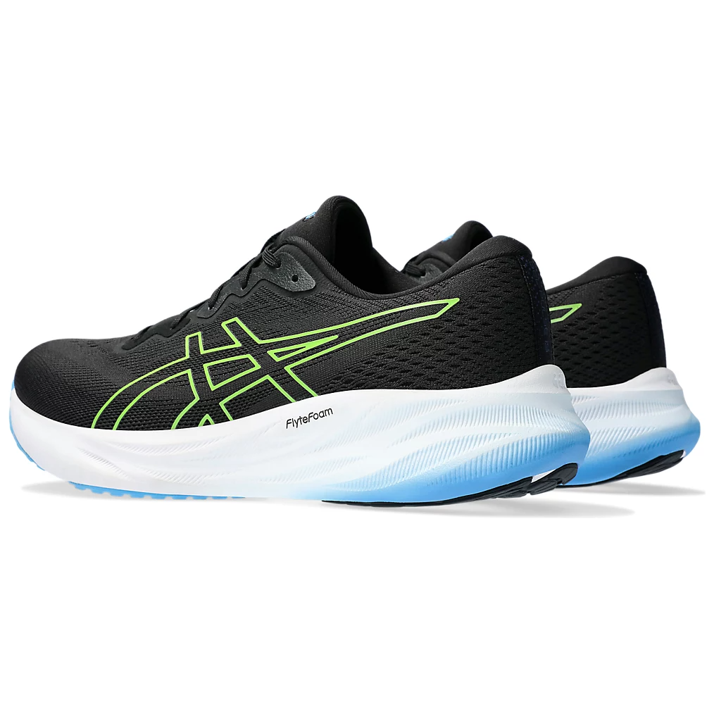 Asics Mens Trainer Gel Pulse 15 Black Electric Lime Donaghys