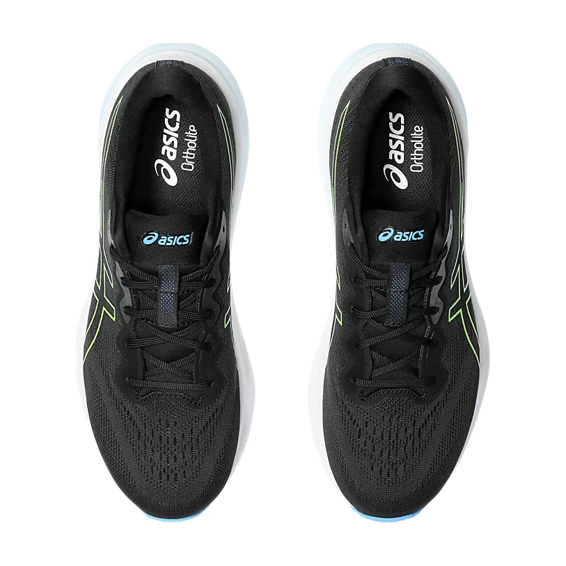 Asics Mens Trainer Gel Pulse 15 Black Electric Lime Donaghys