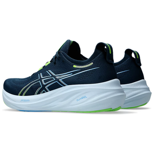 Asics Mens Trainer Gel Nimbus 26 French Blue Electric Lime Donaghys