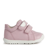 Geox girls' pink leather shoe with velcro