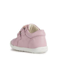 Geox girls' pink leather shoe with velcro