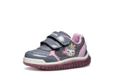 Geox girls' grey textile trainer