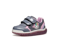 Geox girls' grey textile trainer