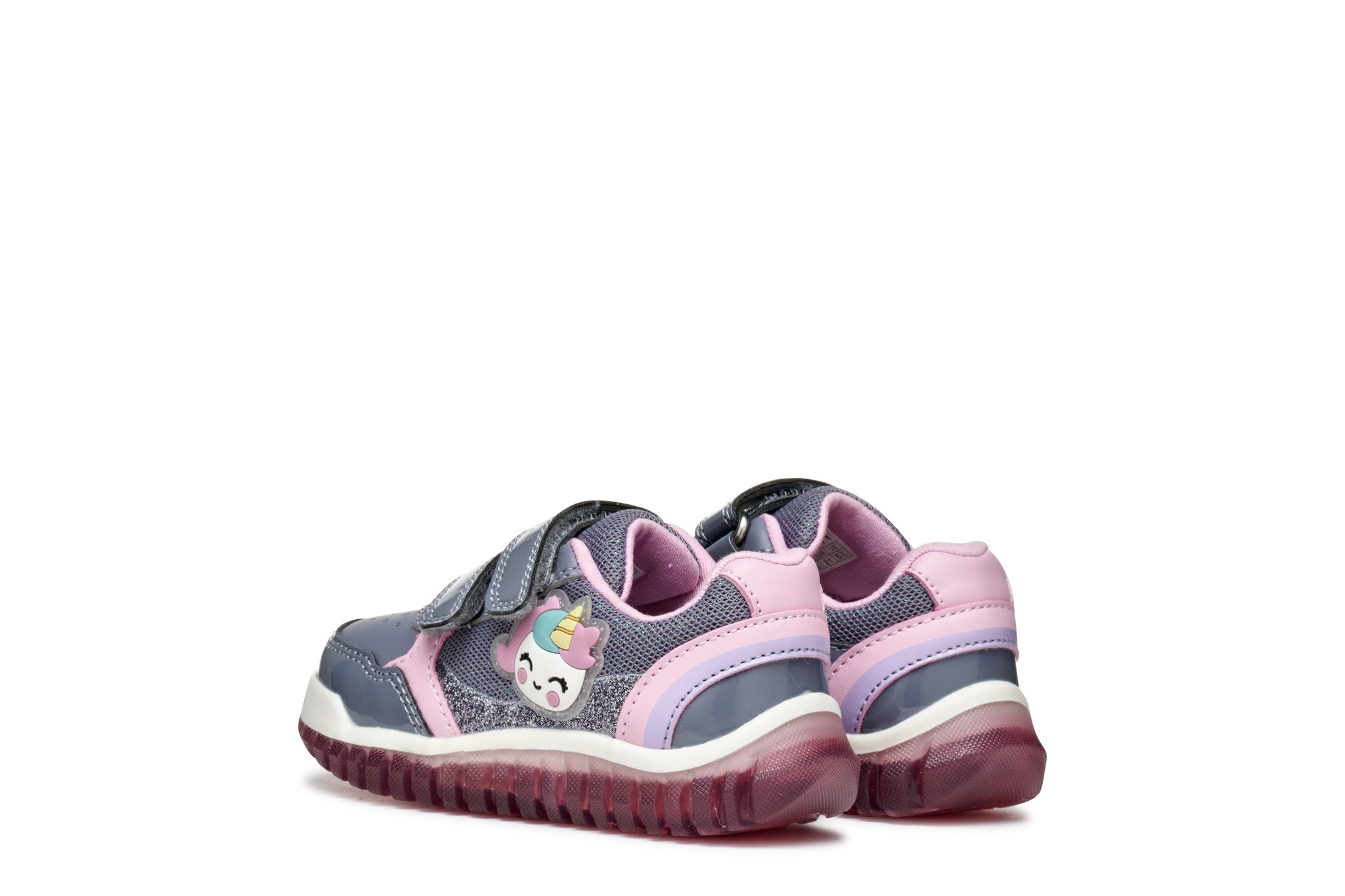 Geox girls' grey textile trainer