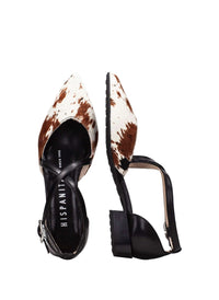 Hispanitas women's black leather shoe with buckle
