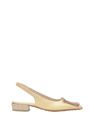 Hispanitas women's yellow leather shoe