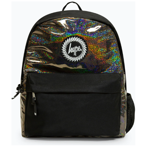 Hype Black Glitter Badge Backpack Donaghys - Main Image