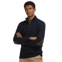 Barbour Holden men's navy half-zip knitted jumper