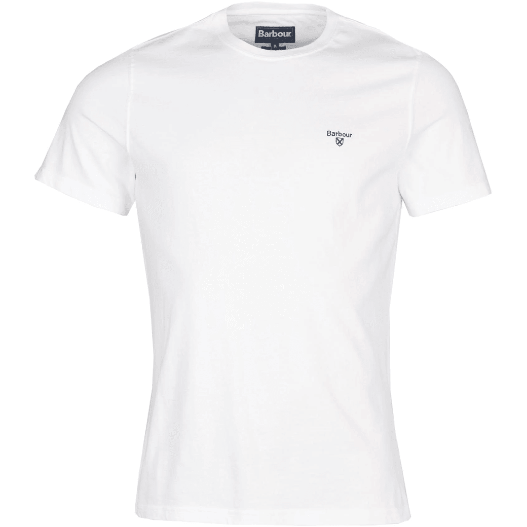 Barbour Mens T-Shirt Essential Sports White