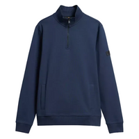 Barbour International Men's Interlock Funnel Neck 1/4 Zip Navy Blazer