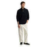 Barbour International Mens Half Zip Cardigan Burley Black