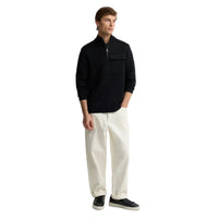 Barbour International Mens Half Zip Cardigan Burley Black