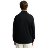 Barbour International Mens Half Zip Cardigan Burley Black