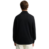 Barbour International Mens Half Zip Cardigan Burley Black