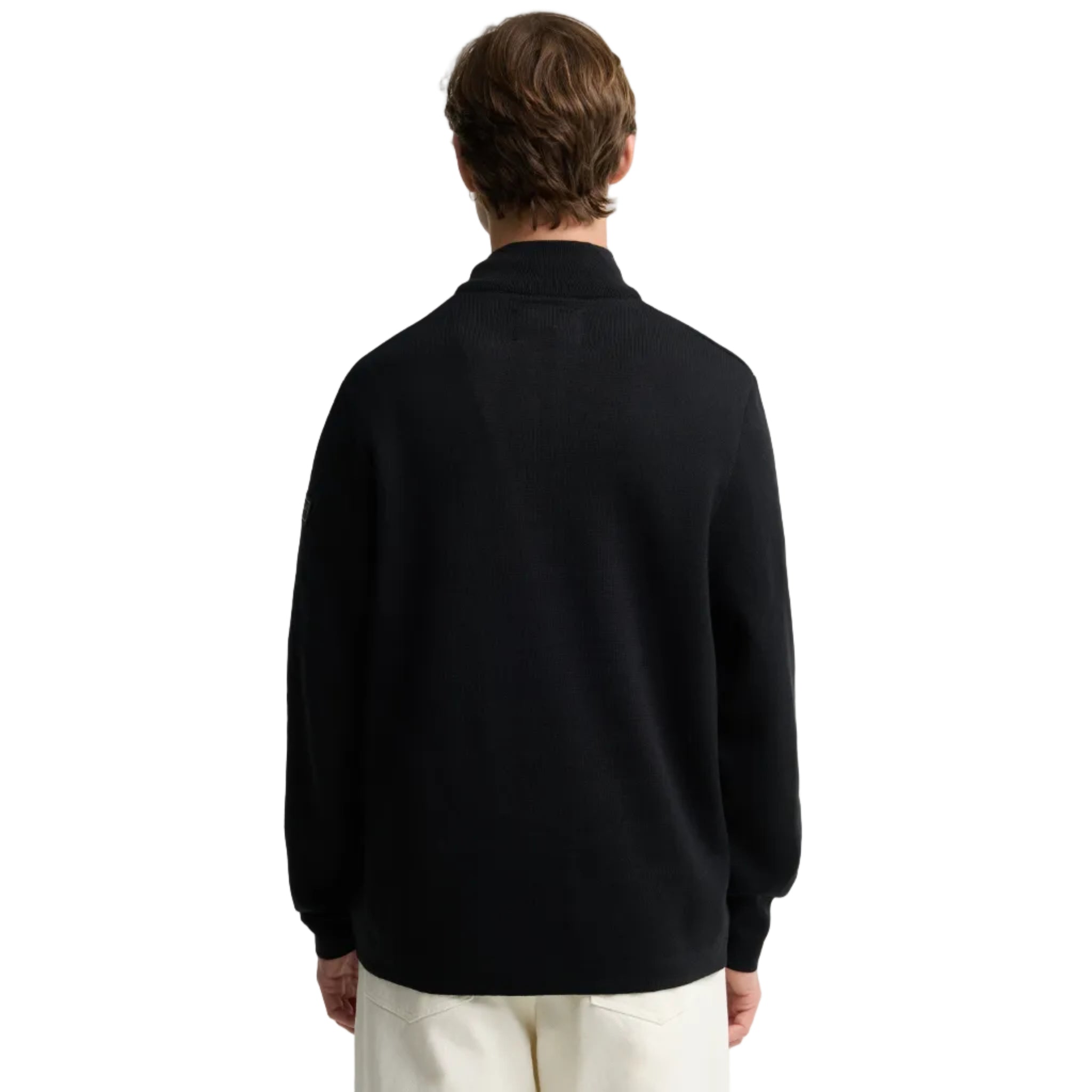 Barbour International Mens Half Zip Cardigan Burley Black