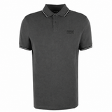 Barbour International Mens Polo Evan Tipped Asphalt