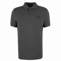 Barbour International Mens Polo Evan Tipped Asphalt