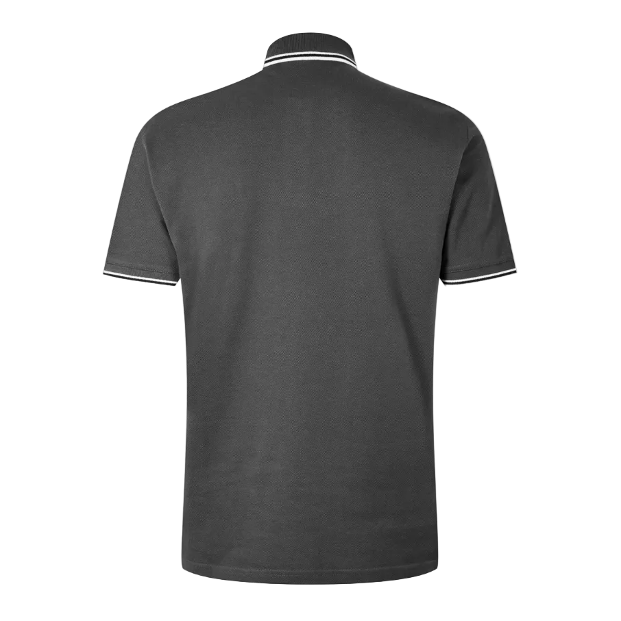 Barbour International Mens Polo Evan Tipped Asphalt