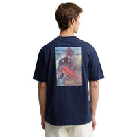 Barbour International Mens T-Shirt Taylor Archive Graphic SS Navy Blazer