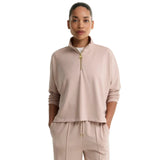 Barbour International Womens Sweatshirt Kemora Half Zip Nutmeg