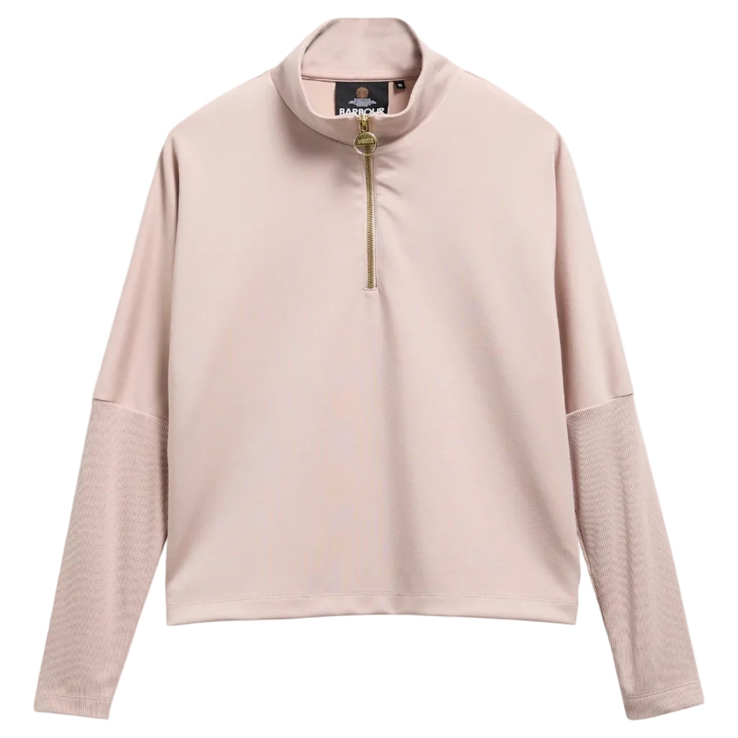Barbour International Womens Sweatshirt Kemora Half Zip Nutmeg