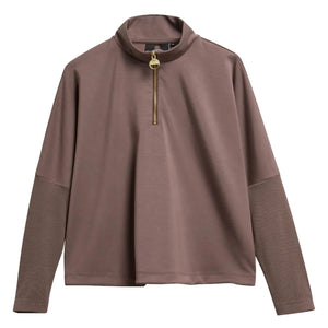 Barbour International Womens Sweatshirt Kemora Half Zip Truffle