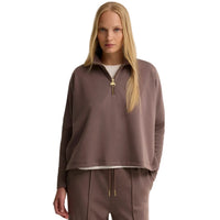 Barbour International Womens Sweatshirt Kemora Half Zip Truffle