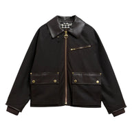 Barbour International Womens Wax Jacket Donnington Rustic/Truffle Northumberland Check