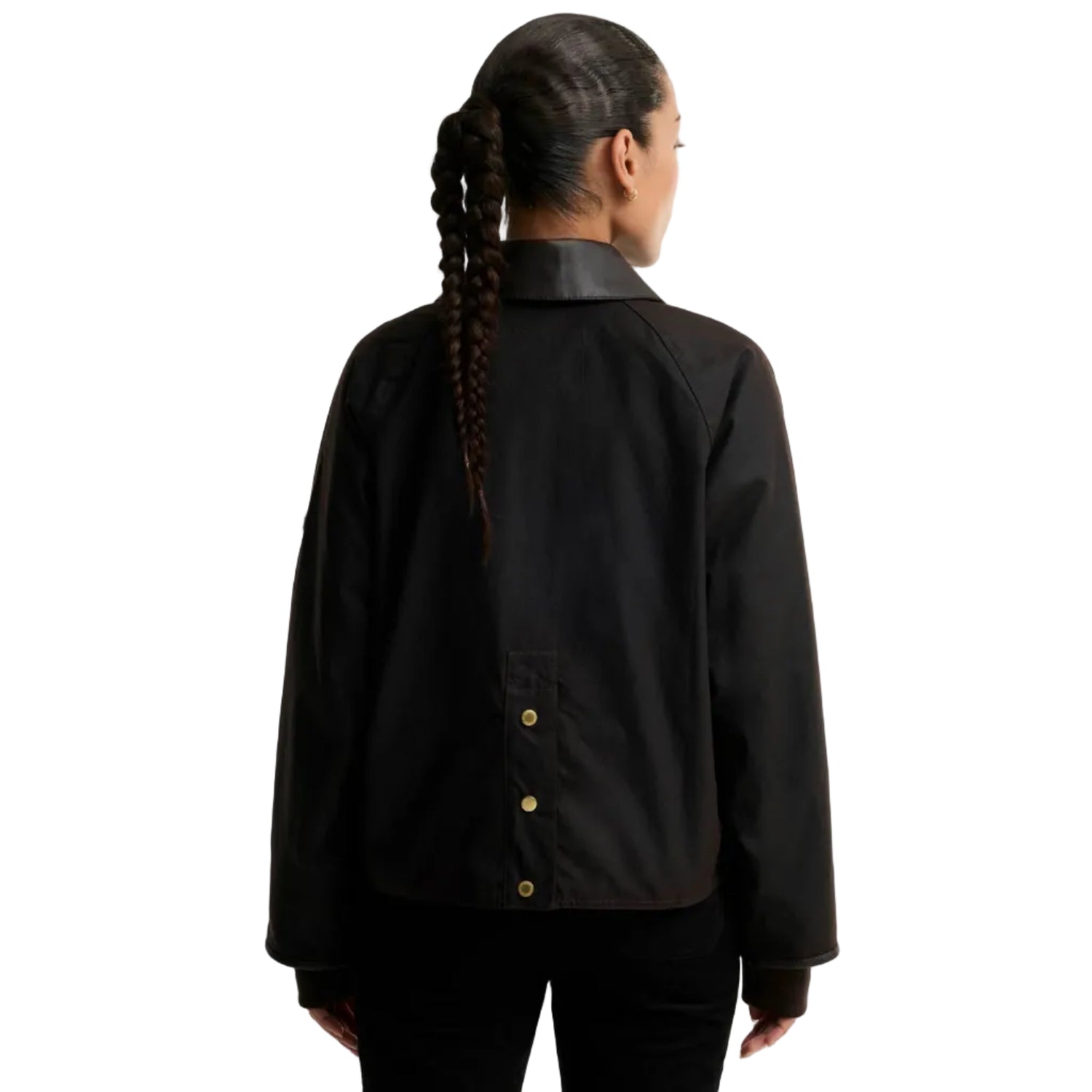 Barbour International Womens Wax Jacket Donnington Rustic/Truffle Northumberland Check