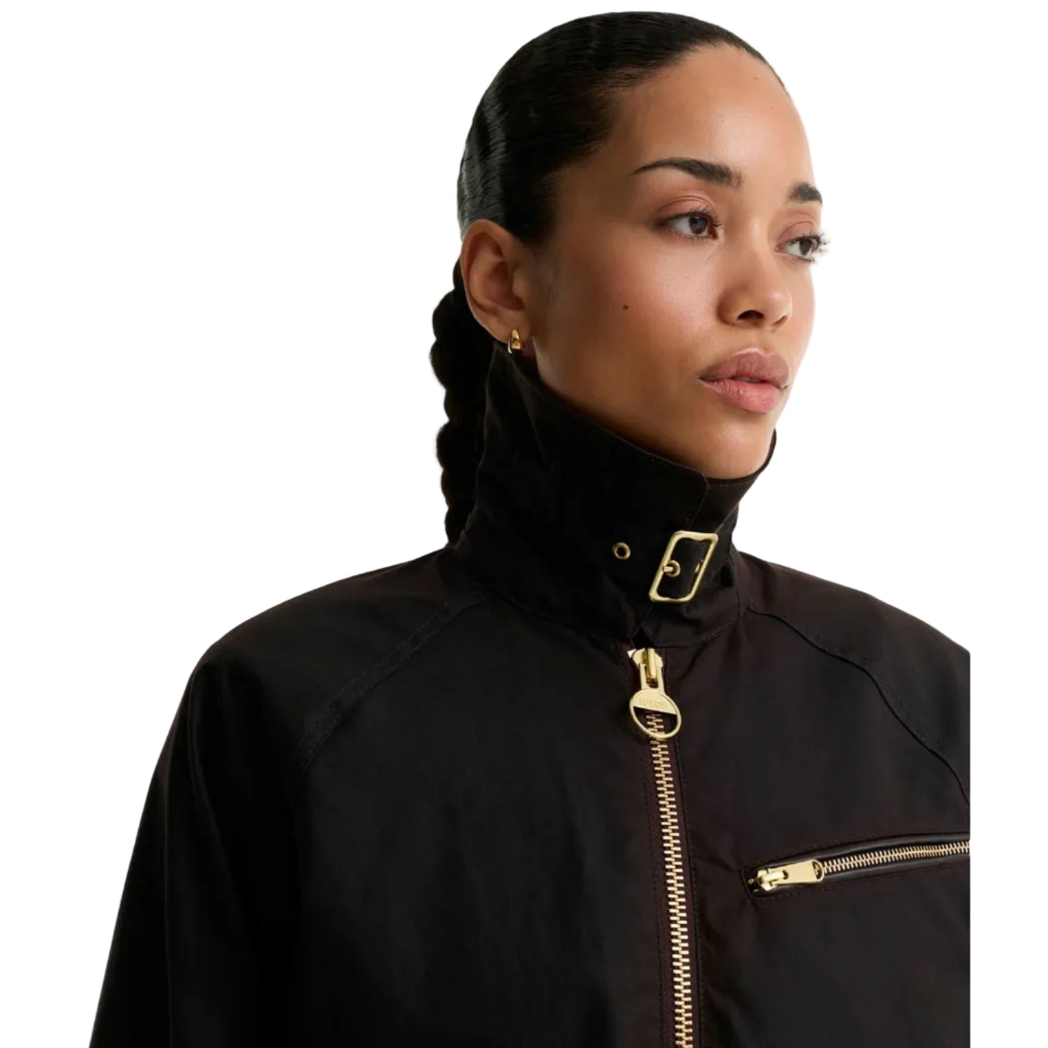 Barbour International Womens Wax Jacket Donnington Rustic/Truffle Northumberland Check