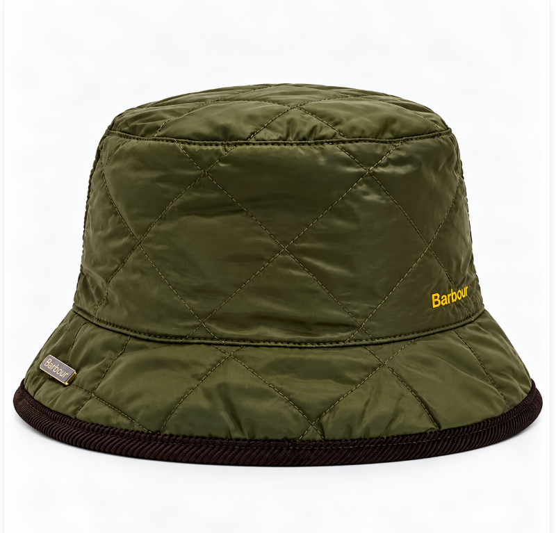 Barbour Liddesdale Reversible Bucket Hat Olive/Shadow Classic Tartan