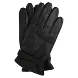 Barbour Mens Gloves Burnished Leather Thinsulate Black