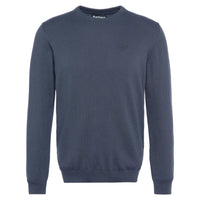 Barbour Mens Jumper Pima Cotton Crew Navy
