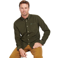 Barbour Mens Shirt Ramsey Tailored Cord Forest