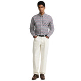 Barbour Mens Shirt Rickwood Tailored Gingham Navy